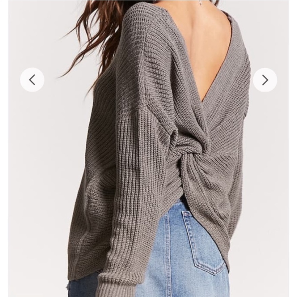 Knot Back Slouchy Sweater